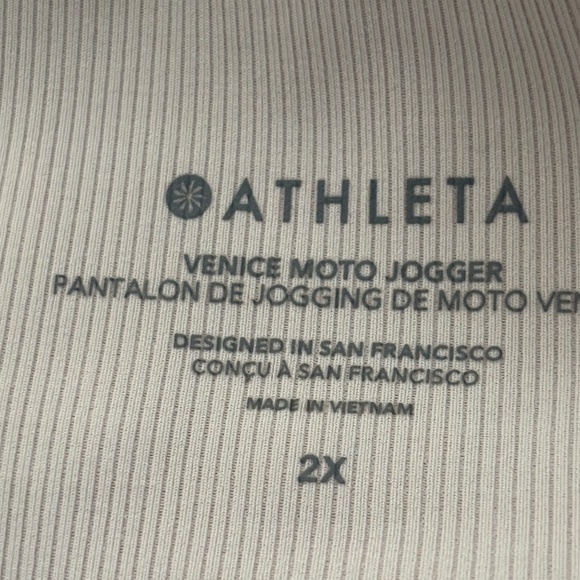 Athleta Tan Venice Moto Jogger Pants Ath-leisure Versatile Zip pockets 2X - Picture 3 of 3